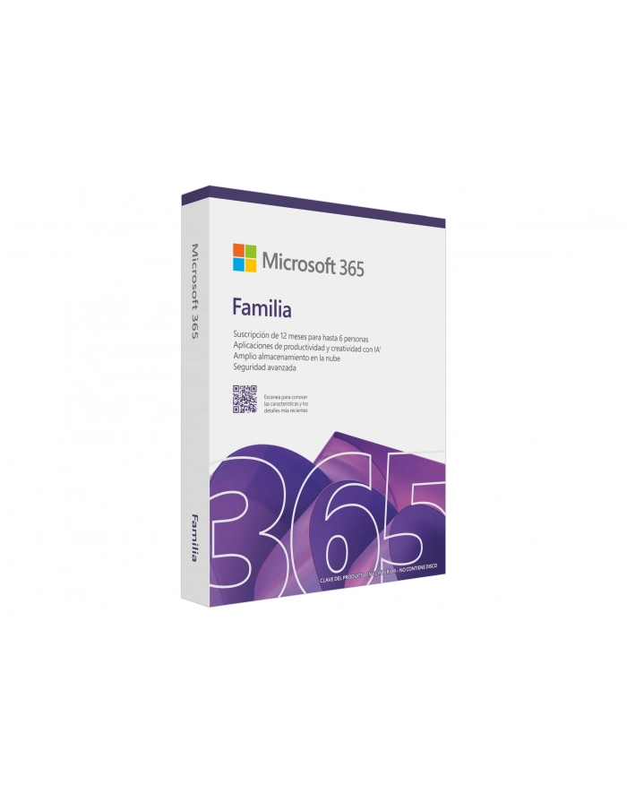 Microsoft 365 Family 1Y 6U Win/Mac 32/64bit AllLng DwnLd EuroZone EP2-36894 (zastępuje P/N 6GQ-00092) główny