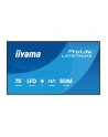 iiyama Monitor 75 '' LH7575UHS-B2AG,24/7,IPS,ANDROID.11,4K,  WiFi,         iiSignage2, FailOver, EShare, 24/7, full daisy chain - nr 30