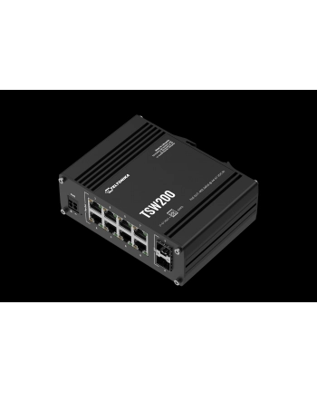 teltonika Przełącznik przemysłowy TSW200 2xSFP 8xGigabit Ethernet 8xPoE+DIN