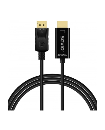 savio Kabel Display Port do HDMI CL-189 4K 60Hz, 1,5m nr 1