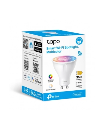 tp-link Żarówka punktowa wielokolorowa Smart Wi-Fi SPEC: 2.4 GHz, IEEE 802.11b/g/n, GU10 Base, 220-240 V, 50/60 Hz, 350 lm, 3.7 W, 2200-6500K nr 2