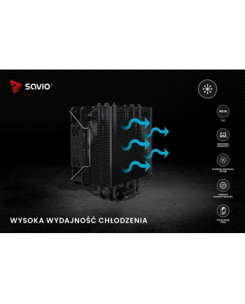 savio Chłodzenie procesora CPU Vortex X2 Black nr 2