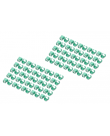 Klipsy/oznaczniki do kabli krosowych, opakowanie 100 szt. Zielone nr 2