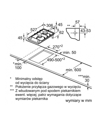 bosch Płyta gazowa PRB3A6I40