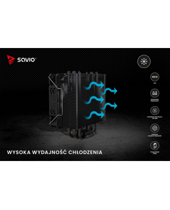 savio Chłodzenie procesora CPU Vortex X2 Black nr 2