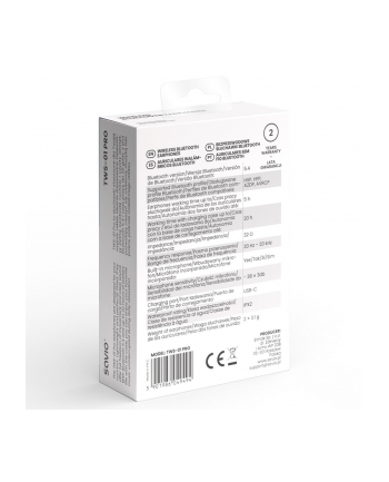 savio Słuchawki bezprzewodowe Bluetooth TWS-01 PRO