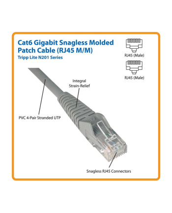 eaton CT6,SNAG PCH CBL,2FT,BL N201-002-BL