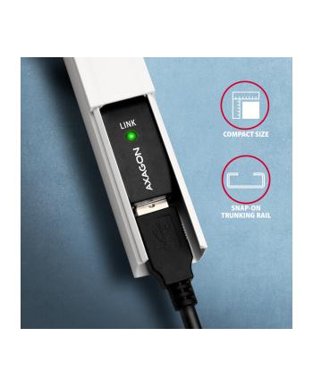 axagon ADR-207 USB 2.0 A-M -> A-F aktywny kabel przedłużacz/wzmacniacz 7.5m