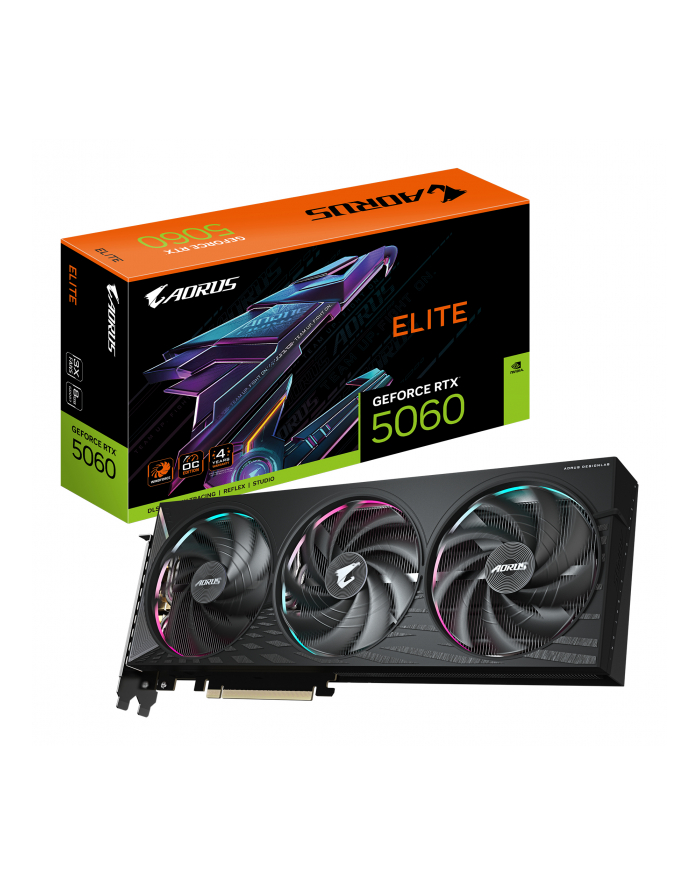 gigabyte Karta graficzna AORUS GeForce RTX 5060 ELITE 8GB 128BIT GDDR7 HDMI/DP główny
