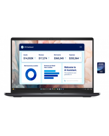 Laptop Dell Pro 14 Premium PA14250 W11P Ultra 7 268V/32GB/512GB/14.0 QHD+ Touch/Arc/FgrPr/FHD/IRCam/Mic/WLAN+BT/BcklKb/3C/vPro/3YPS Magnesium