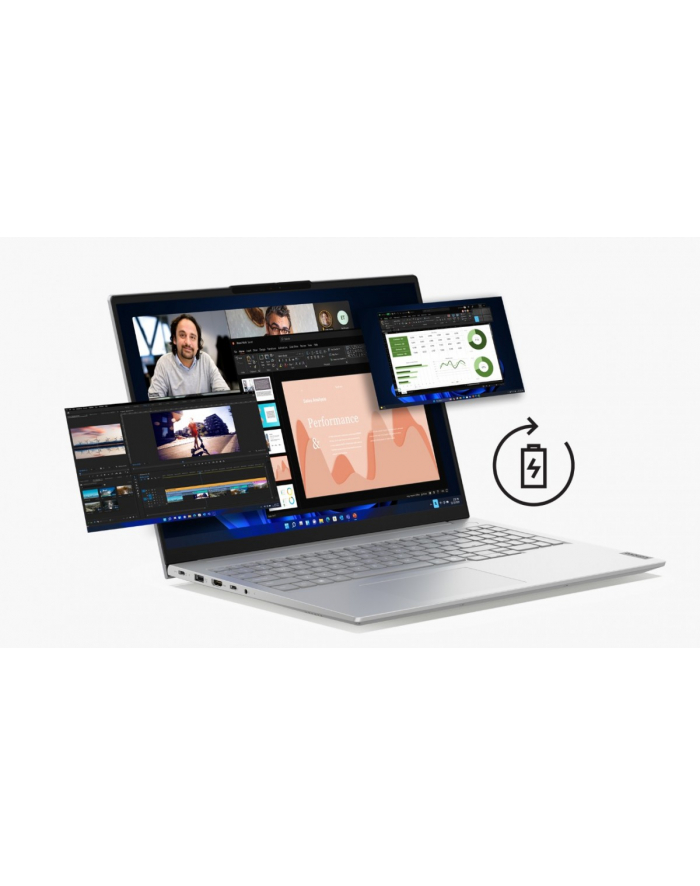 lenovo Notebook ThinkBook 16 G8 21SK009RPB W11Pro Ultra 7 255H/2x16GB/1TB/INT/16.0 WUXGA/Arctic Grey/3YRS OS + CO2 Offset główny