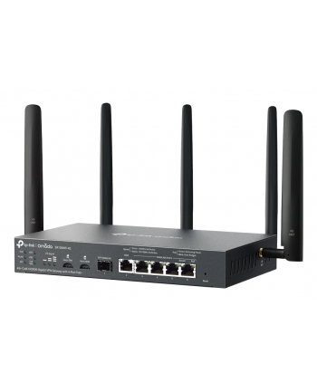 tp-link Brama sieciowa gigabitowa Omada 4G+ Cat6 AX3000 VPN with 4-Port PoE+PORT: 1× Gigabit SFP WAN/LAN Port, 1× Gigabit RJ45 WAN Port, 4× Gigabit WAN/LAN