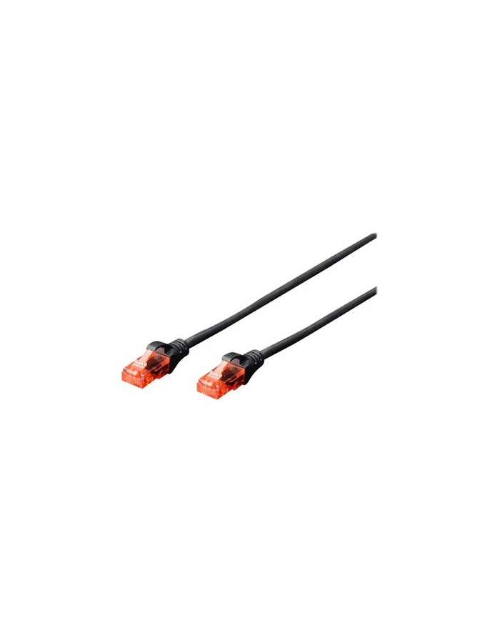 DIGITUS CAT 6 U-UTP patch cable Cu LSZH AWG 26/7 length 0.50 m color black główny