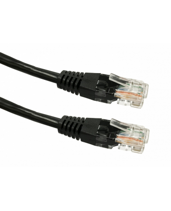 Kabel Patchcord miedziany kat. 6 RJ45 UTP 1m czarny