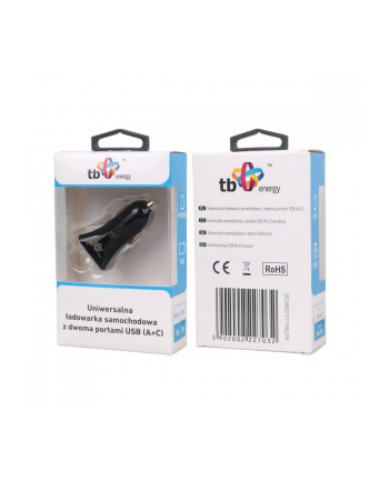 Ładowarka samochodowa uniwersalna USB A+C QC nr 1