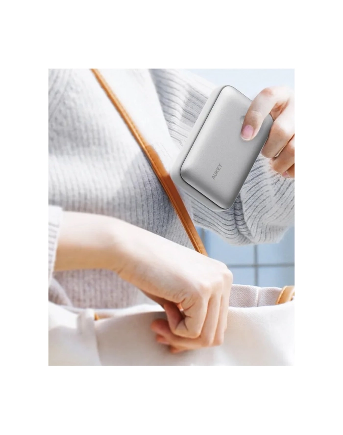 aukey PB-Y57 White Mini PowerBank | 20000mAh | 22.5W | 2xUSB | PD 3.0 QC 3.0 LED główny