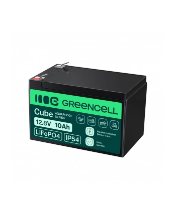 GREEN CELL AKUMULATOR LIFEPO4 CUBE 10AH 12V/128V 128WH LFPGC12V10AH nr 1