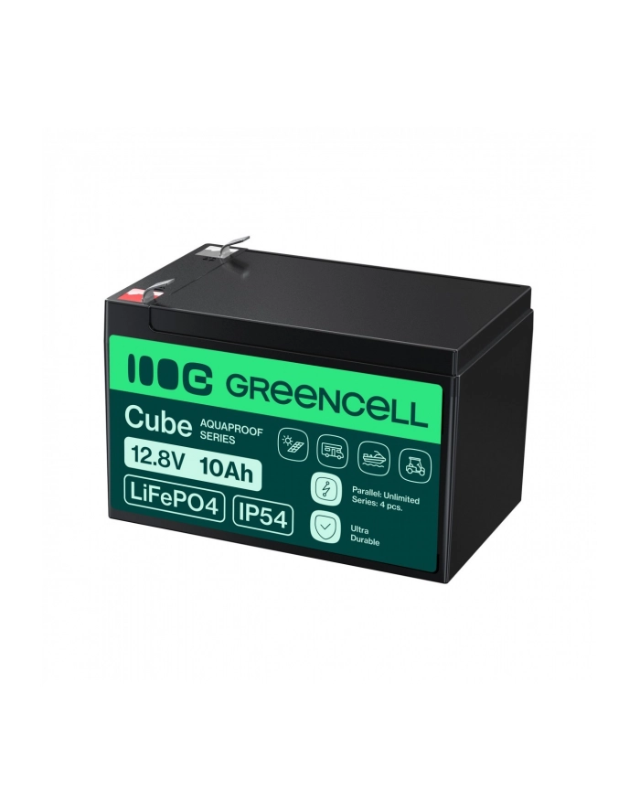 GREEN CELL AKUMULATOR LIFEPO4 CUBE 10AH 12V/128V 128WH LFPGC12V10AH główny