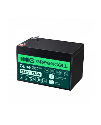 GREEN CELL AKUMULATOR LIFEPO4 CUBE 12AH 12V/128V 1536WH LFPGC12V12AH nr 1