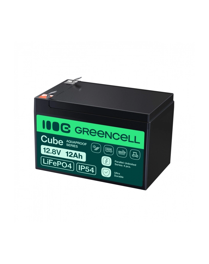 GREEN CELL AKUMULATOR LIFEPO4 CUBE 12AH 12V/128V 1536WH LFPGC12V12AH główny