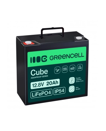 GREEN CELL AKUMULATOR LIFEPO4 CUBE 20AH 12V/128V 256WH LFPGC12V20AH nr 1