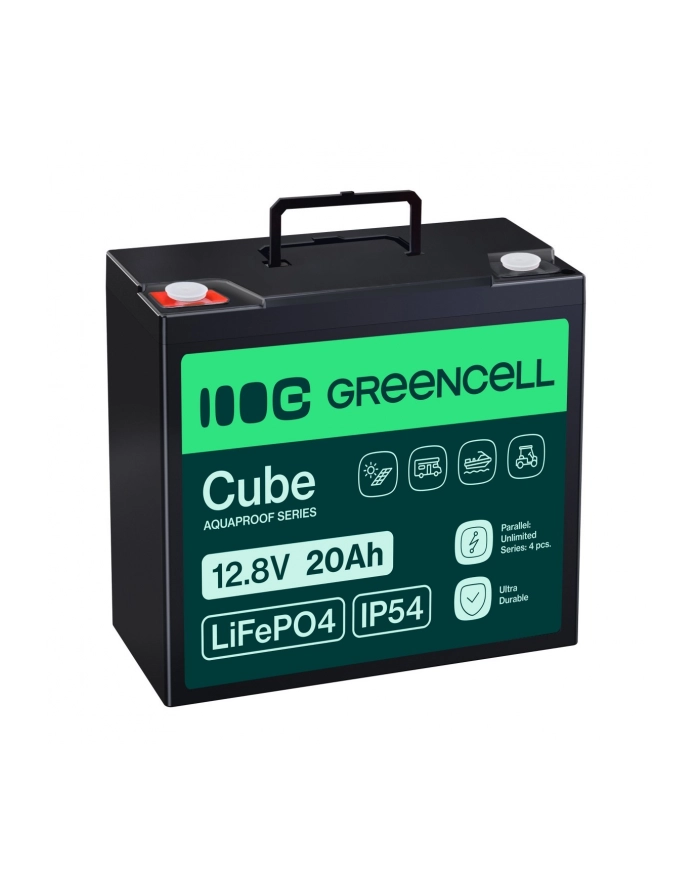 GREEN CELL AKUMULATOR LIFEPO4 CUBE 20AH 12V/128V 256WH LFPGC12V20AH główny