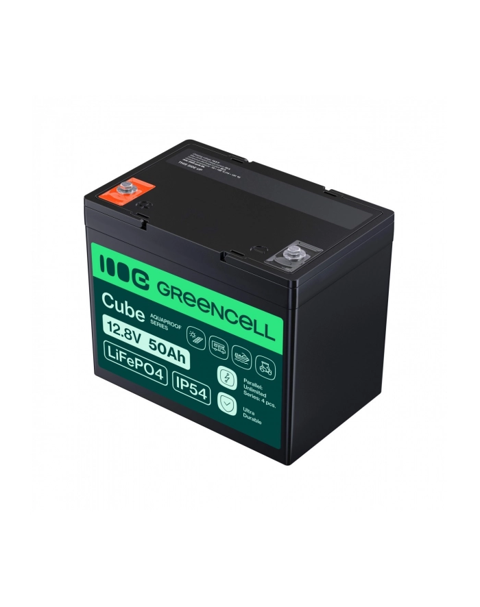GREEN CELL AKUMULATOR LIFEPO4 CUBE 50AH 12V/128V 640WH LFPGC12V50AH główny