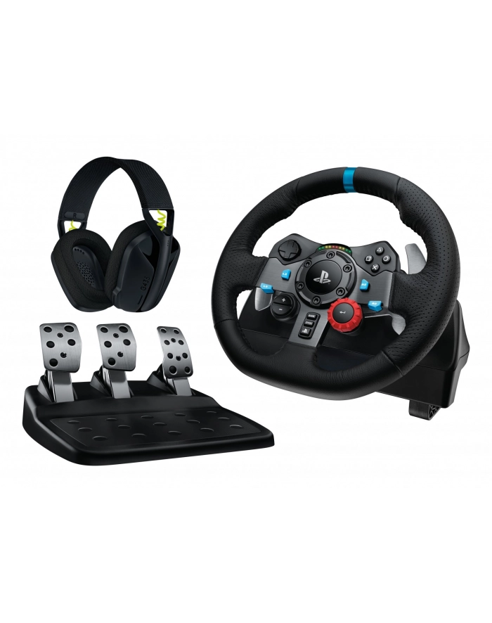 LOGITECH G29 EU + G435 Black Gaming Controller Aluminium Black USB Steering wheel + pedals + headset PC główny