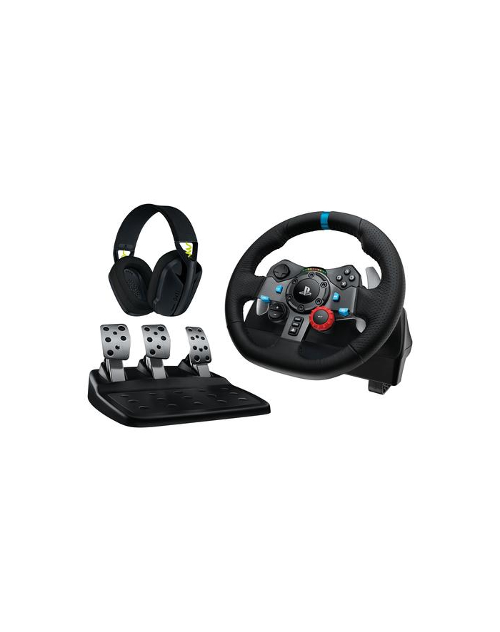 LOGITECH G29 EU + G435 Black Gaming Controller Aluminium Black USB Steering wheel + pedals + headset PC główny