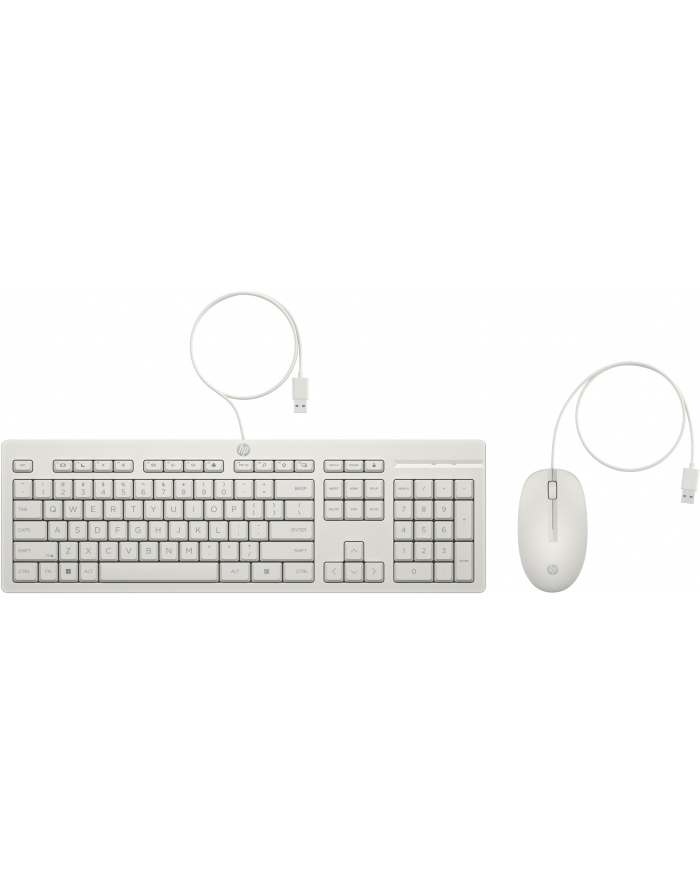 hewlett-packard Klawiatura + mysz  HP 225 Wired Mouse and Keyboard Combo White 86J24AA główny