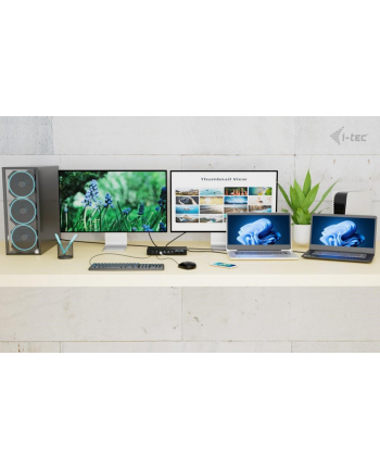 I-TEC USB-C KVM Docking station for 3 Hosts 2xHDMI 1xGLAN 1xUSB-C Gen2 3x USB-A Gen2 2x USB-A 1.1 1xAudio 1xMic PD 1x 92W/2x 65W