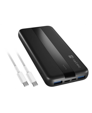 NATEC POWERBANK TREVI SLIM Q V2 10000MAH PD USB-C 20W + USB-A 18W + KABEL USB-C