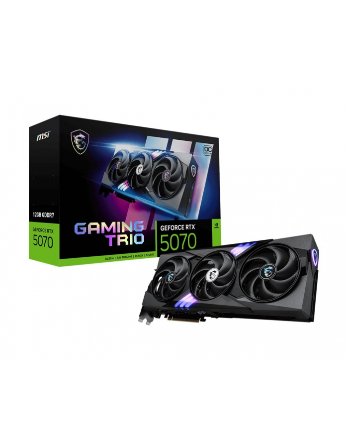 msi Karta graficzna GeForce RTX 5070 12G GAMING TRIO OC GDDR7 192bit HDMI/3DP główny