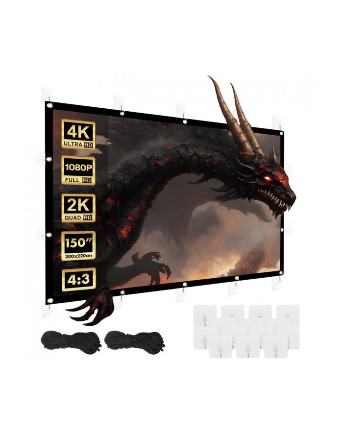 maclean Ekran projekcyjny 150 '' 300x220cm, MC-168 główny
