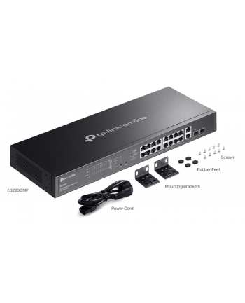 tp-link Przełącznik Omada 20-Port GB Easy Managed Switch with 16-Port PoE+   PORT: 16× Gigabit PoE+ Ports, 2x Gigabit Non-PoE Ports, 2× Gigabit SFP Ports nr 1