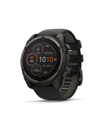 Zegarek Garmin Fenix 8 Solar Sapphire Titanium Carbon Grey DLC Black