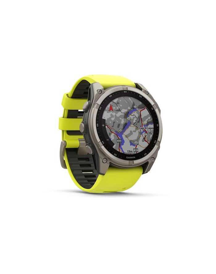 Zegarek Garmin Fenix 8 Solar Sapphire Titanium Amp Yellow/Graphite główny