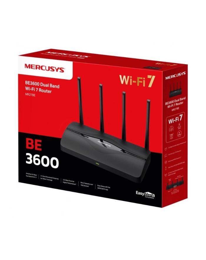 tp-link Router BE3600 Mercusys DualBand Wi-Fi 7  SPEED:688 Mbps at 2.4GHz +2880 Mbps at 5GHz główny