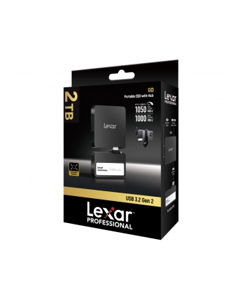 Lexar Professional Go External Portable SSD 2TB,USB3.2 Gen2 up to 1050MB/s Read and 1000MB/s Write with Hub nr 1