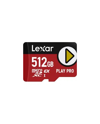 Lexar PLAY Pro microSD Express 7.1 512, up to 900MB/s read,600MB/s Write, C10 U3,and up to 104MB/s with UHS-I Host