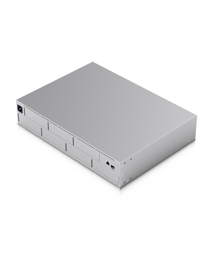 Ubiquiti UNAS-Pro-EU 2U rack-mount NAS with (7) 2.5/3.5'' drive bays and 10 Gbps performance designed for large-scale file storage and sharing, (7) 2.5/3.5'' HDD / SSD support, 10G SFP+ uplink and (1) GbE RJ45 port główny