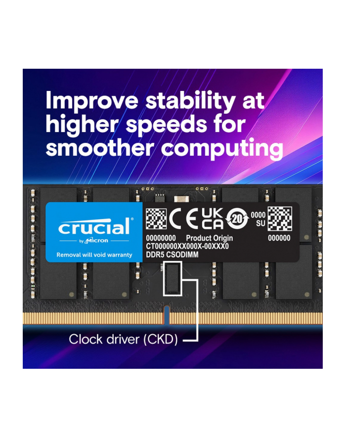 crucial Pamięć do notebooka DDR5 CSODIMM 32GB (1*32GB)/6400 CL52 główny