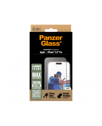 PANZERGLASS Screen Pczerwonyector Aluminum Frame iPhone 16 Pro Max| Ultra-Wide Fit nr 2