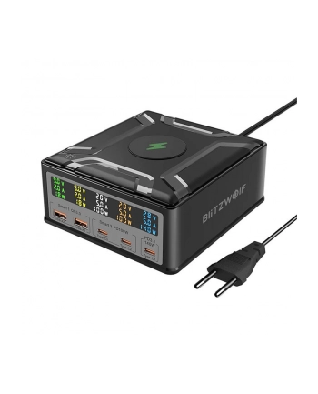 Blitzwolf BW-S28 Ładowarka Sieciowa i Bezprzewodowa Qi PD3.1 QC4+ 6w1 260W