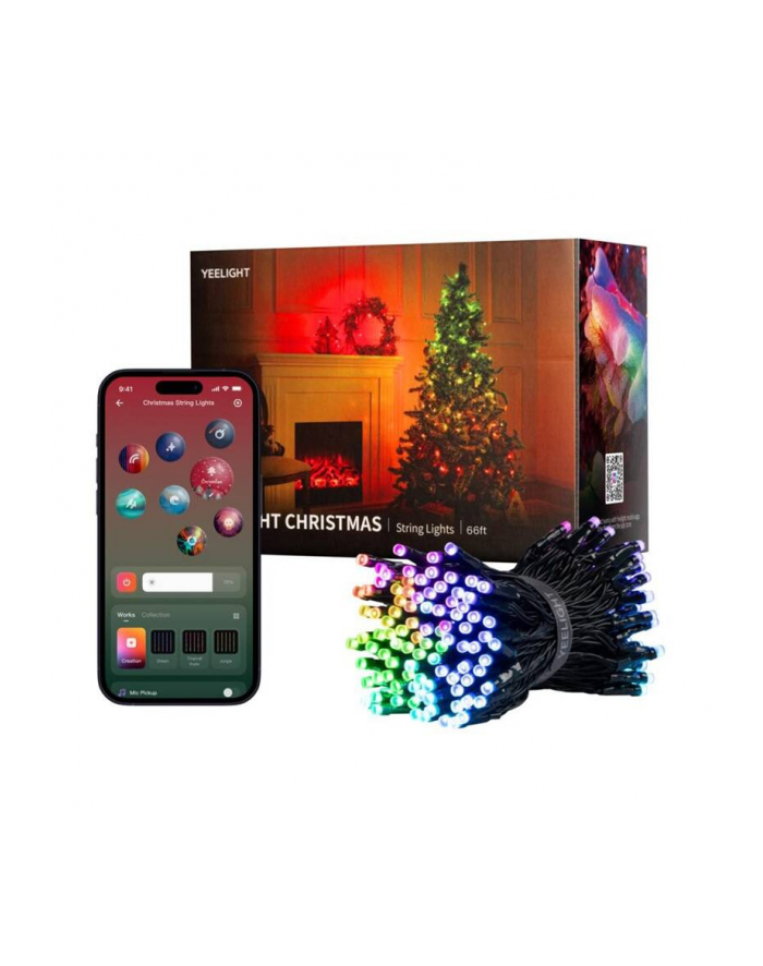 Yeelight Lampki Świąteczne String Light 20M Na Choinkę I Zewnątrz Smart (YLYDD0056) główny