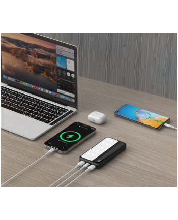 rebeltec Powerbank P10 LCDPD 10 000mAh LAMP z funkcją mocnego źródła światła, moc wyjściowa 22,5W Port Delivery (PD20W)