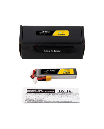 Tattu Long-Pack Bateria Akumulator LiPo Li-Poly 2S 650mAh 95C 7.6V Hv XT30