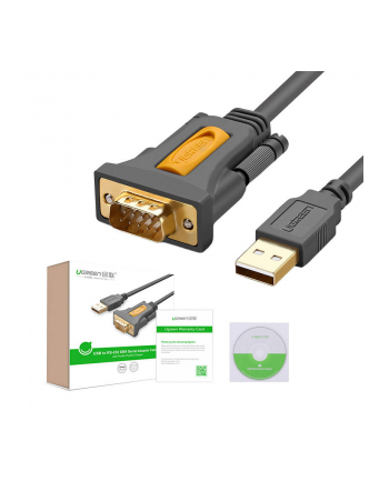 UGREEN KABEL USB  KABEL SZEREGOWY UGREEN USB NA RS232 SZEREGOWY USB DB9 Z CHIPSETEM PL2303 (2M)  (20222)