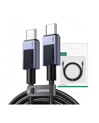 Kabel przewód USB Typ-C do Typ-C 200cm Ugreen 240W PD L513 - szary