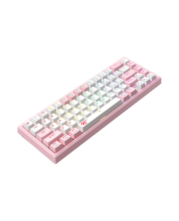 Klawiatura Havit KB874L Różowo-Biała (KB874LPINK)